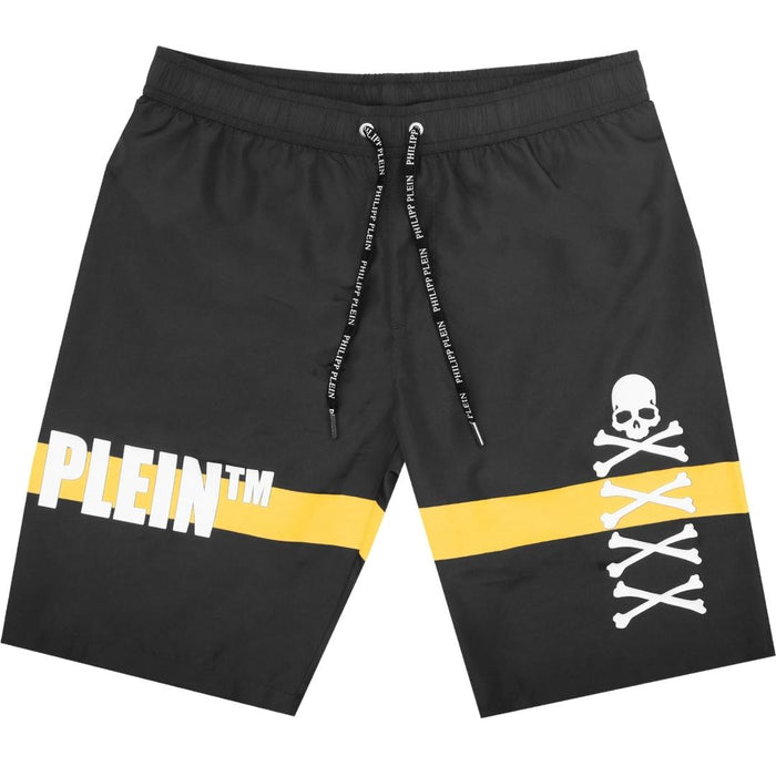 Philipp Plein Mens Cupp11 L0199 Swim Shorts Black