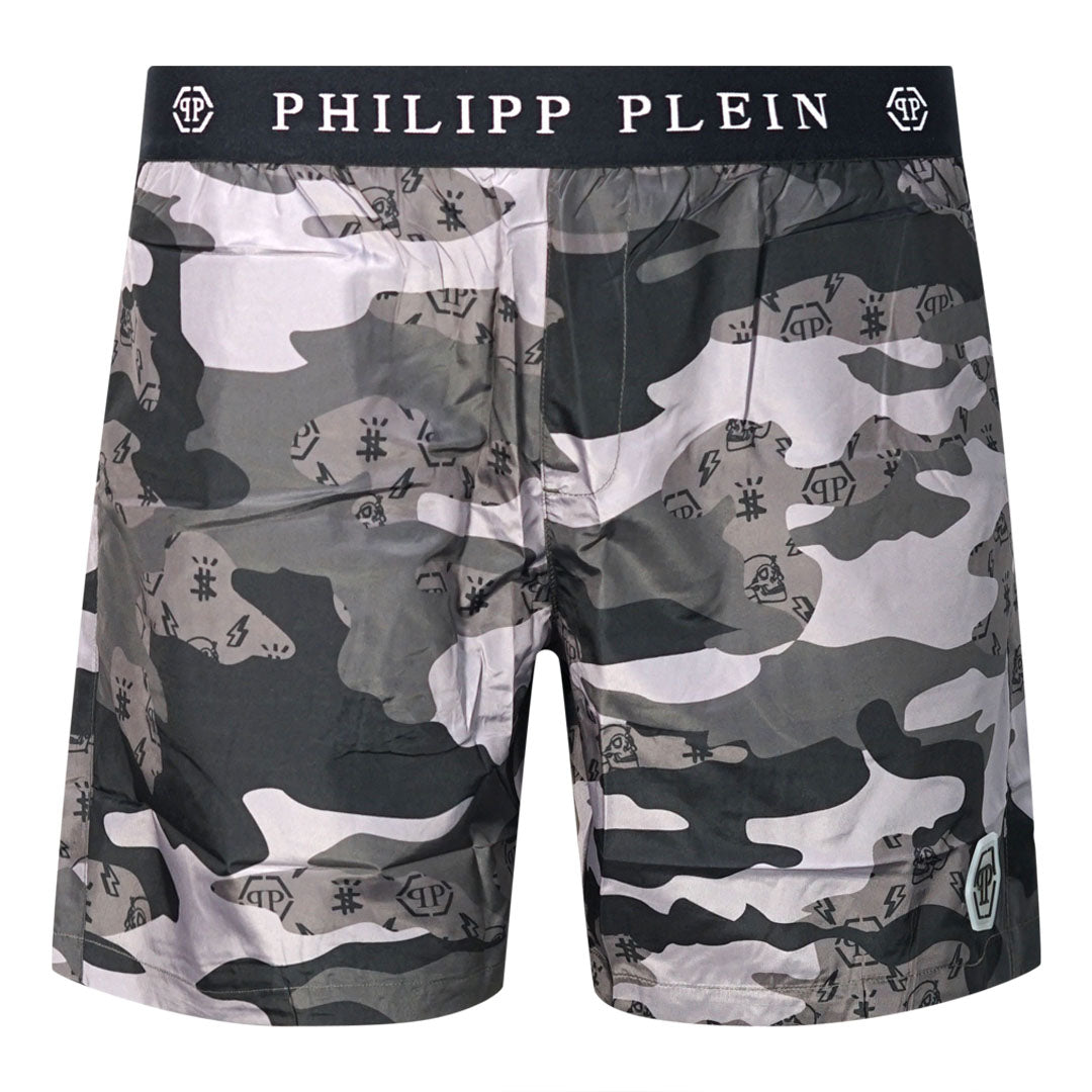 Philipp Plein Mens Cupp12M01 98 Swim Shorts Dark Grey - Style Centre Wholesale