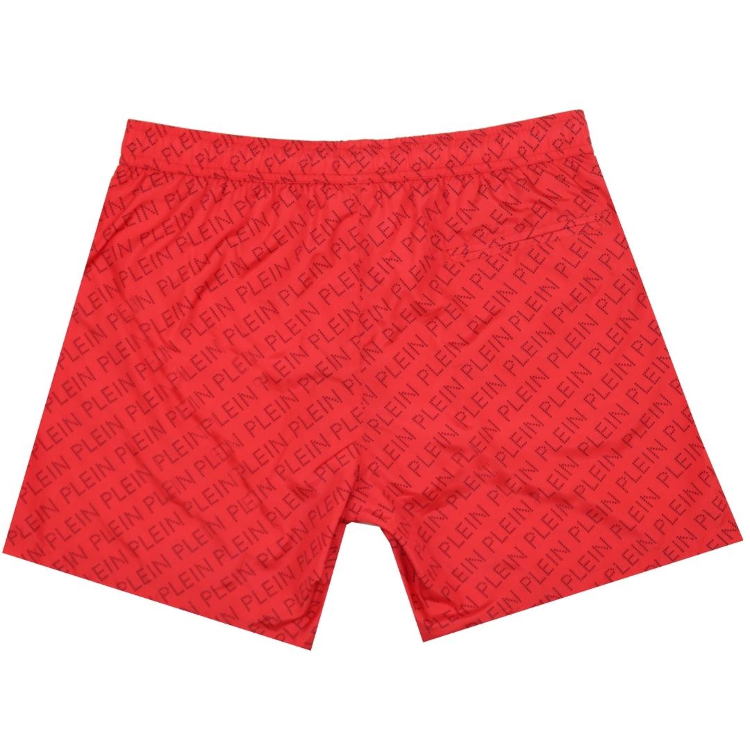 Philipp Plein Mens Cupp13 M0152 Swim Shorts Red