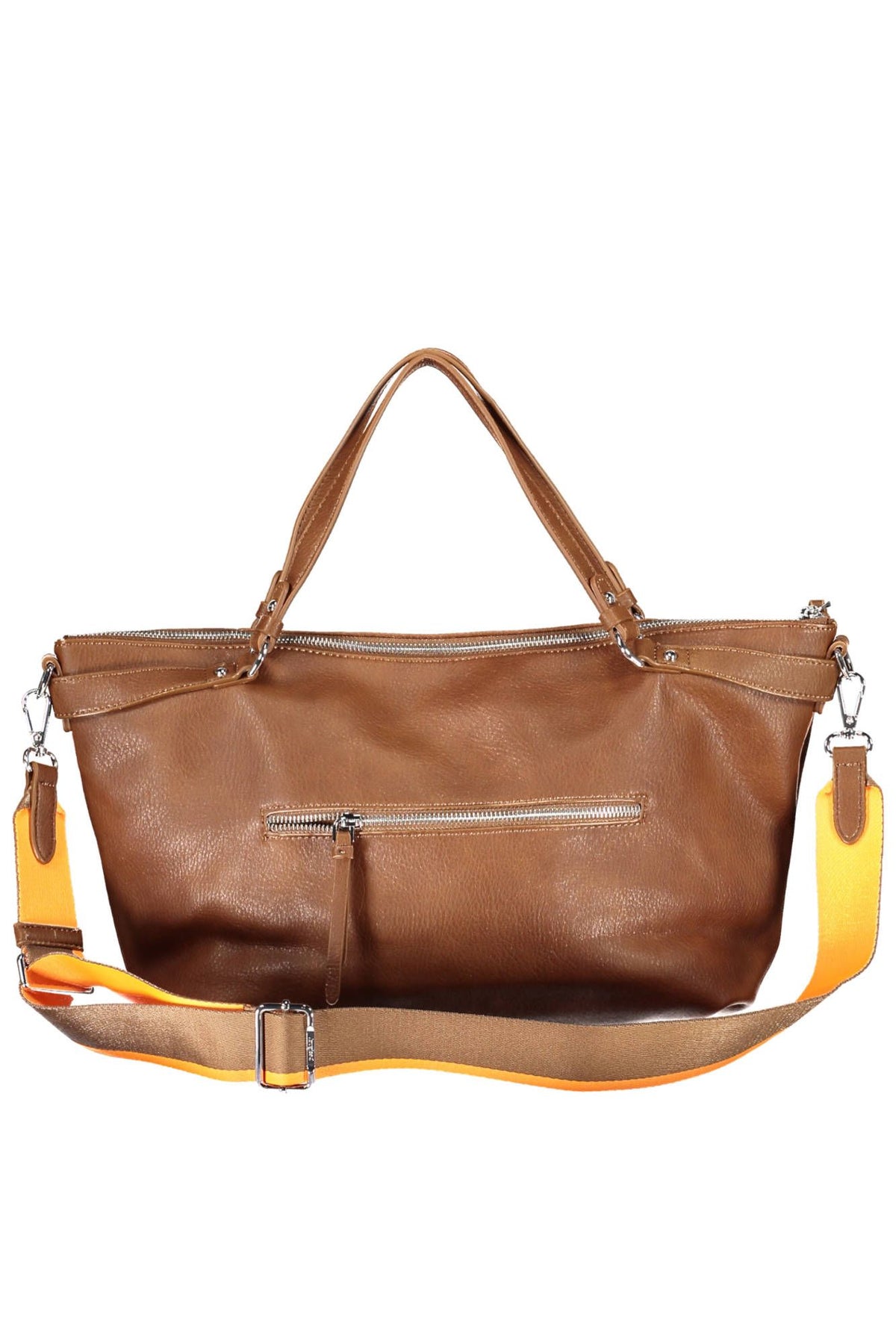 Desigual Chic Brown Polyurethane Handbag with Versatile Straps
