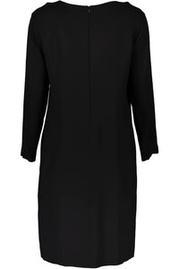 Gant Chic Black Short Dress with Long Sleeves