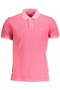 Gant Chic Pink Cotton Polo Shirt with Logo Detail