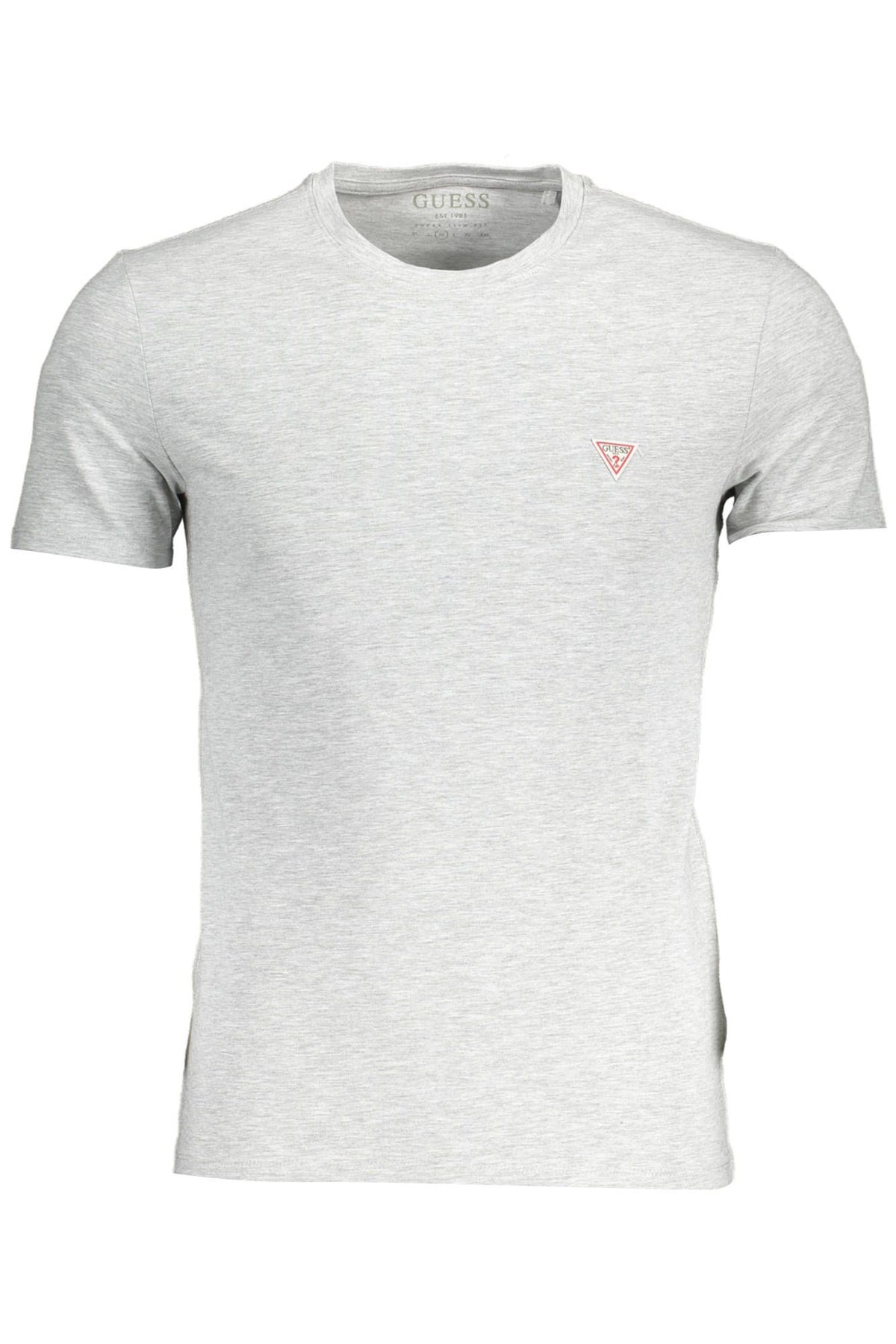 Guess Jeans Essential Gray Crew Neck Logo Tee