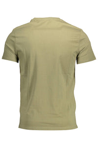 Guess Jeans Slim Fit V-Neck Organic Tee in Green