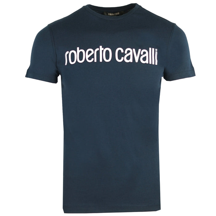 Roberto Cavalli Mens T Shirt Hst68F 04926 Navy