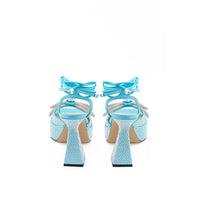 MACH & MACH Light Blue Leather Platforms & Wedge