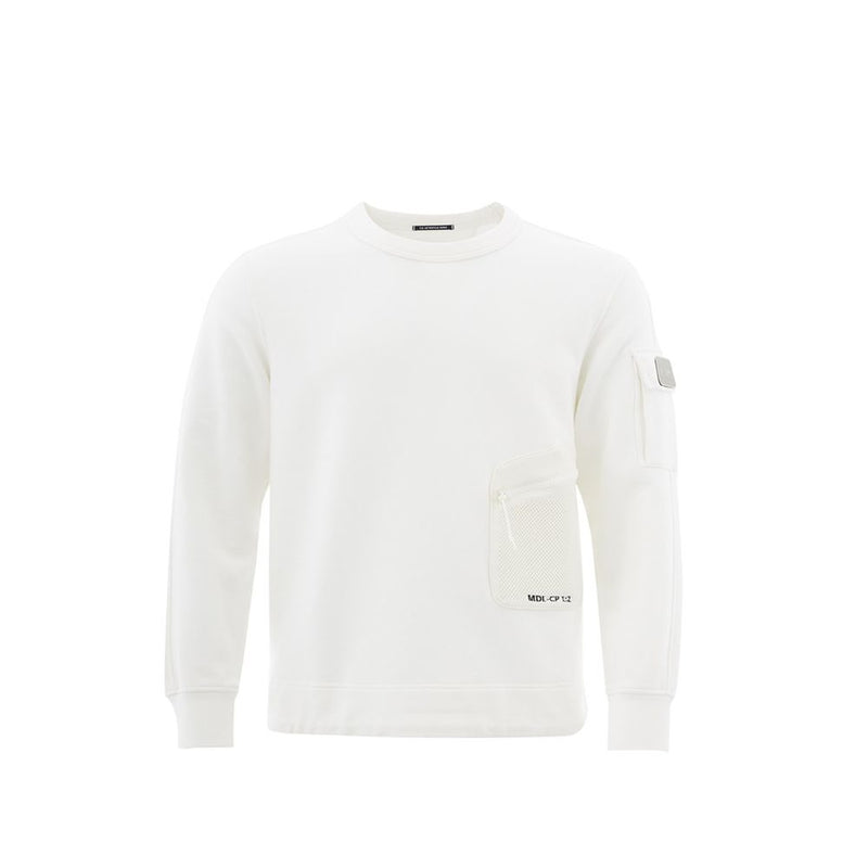 C.P. Company Elevated White Cotton Sweater for Men