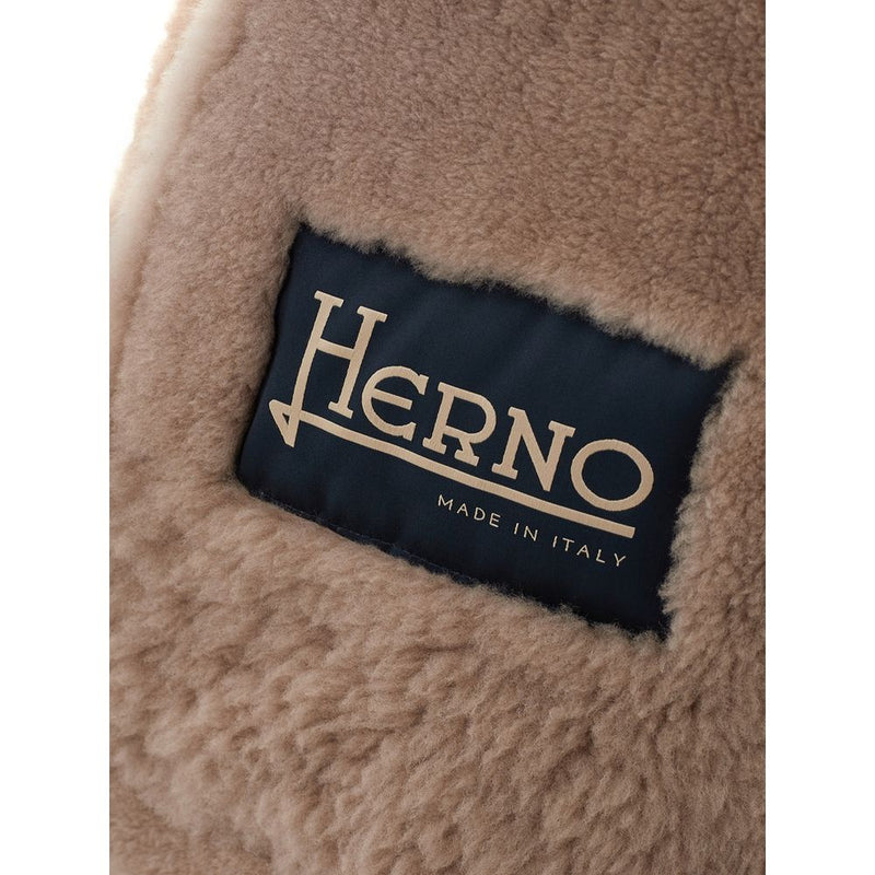 Herno Elegant Brown Leather Jacket for Men
