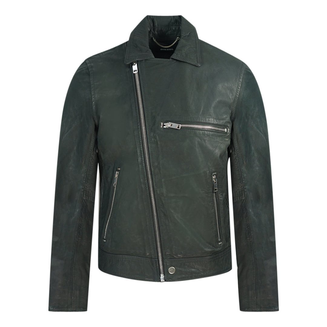 Diesel Mens Leather Jacket L Hater 900