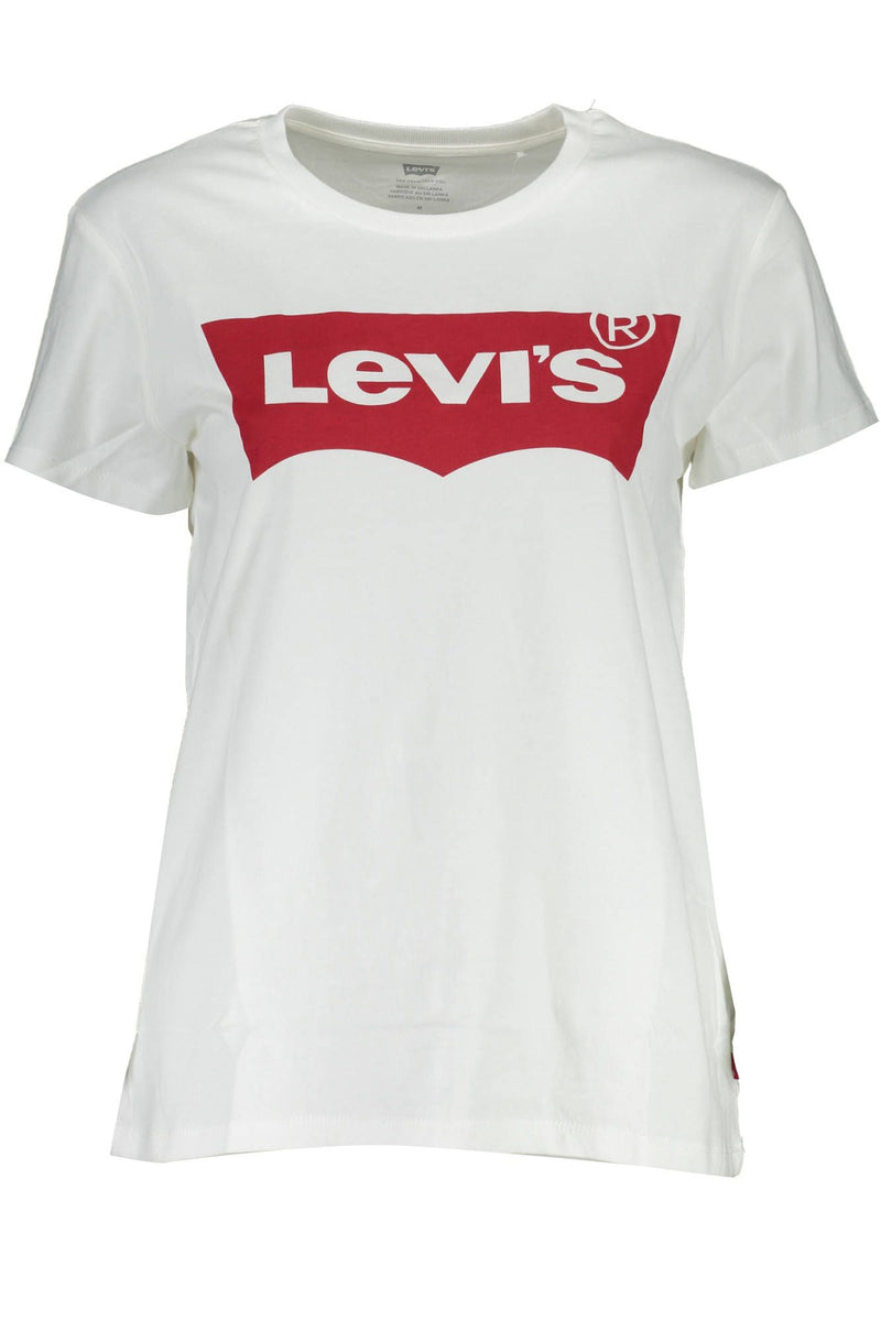 Levi's Chic White Cotton Tee with Iconic Print