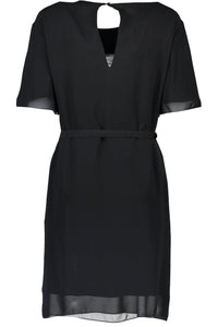 Love Moschino Chic Black Short Dress with Logo Detail