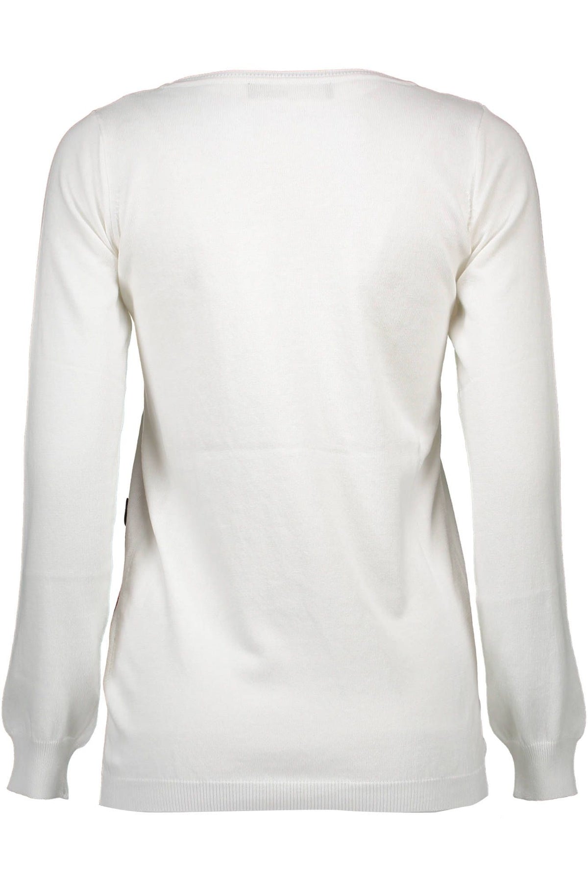 Love Moschino Chic White Sweater with Unique Embellishments