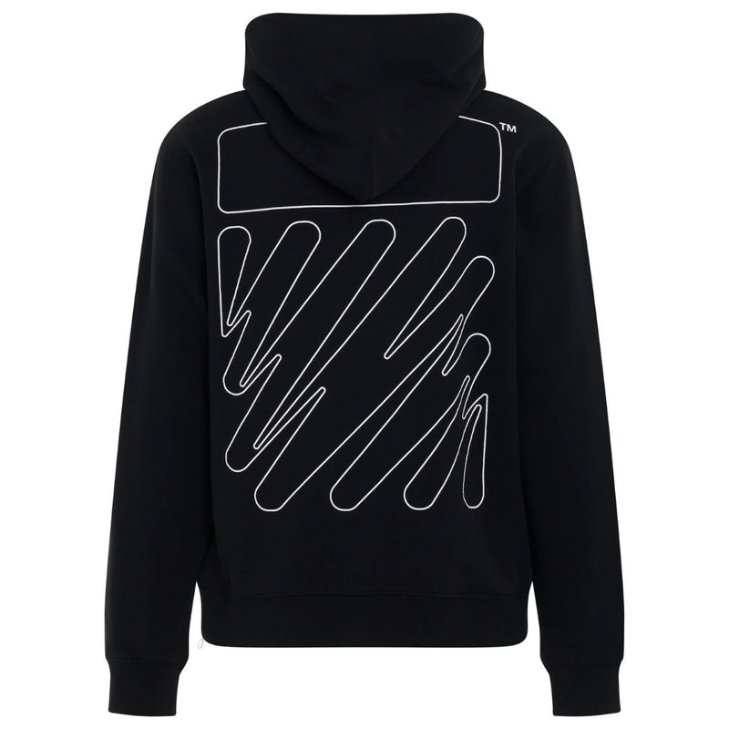 Off White Mens Ombb097C99Fle0171001 Hoodie Black