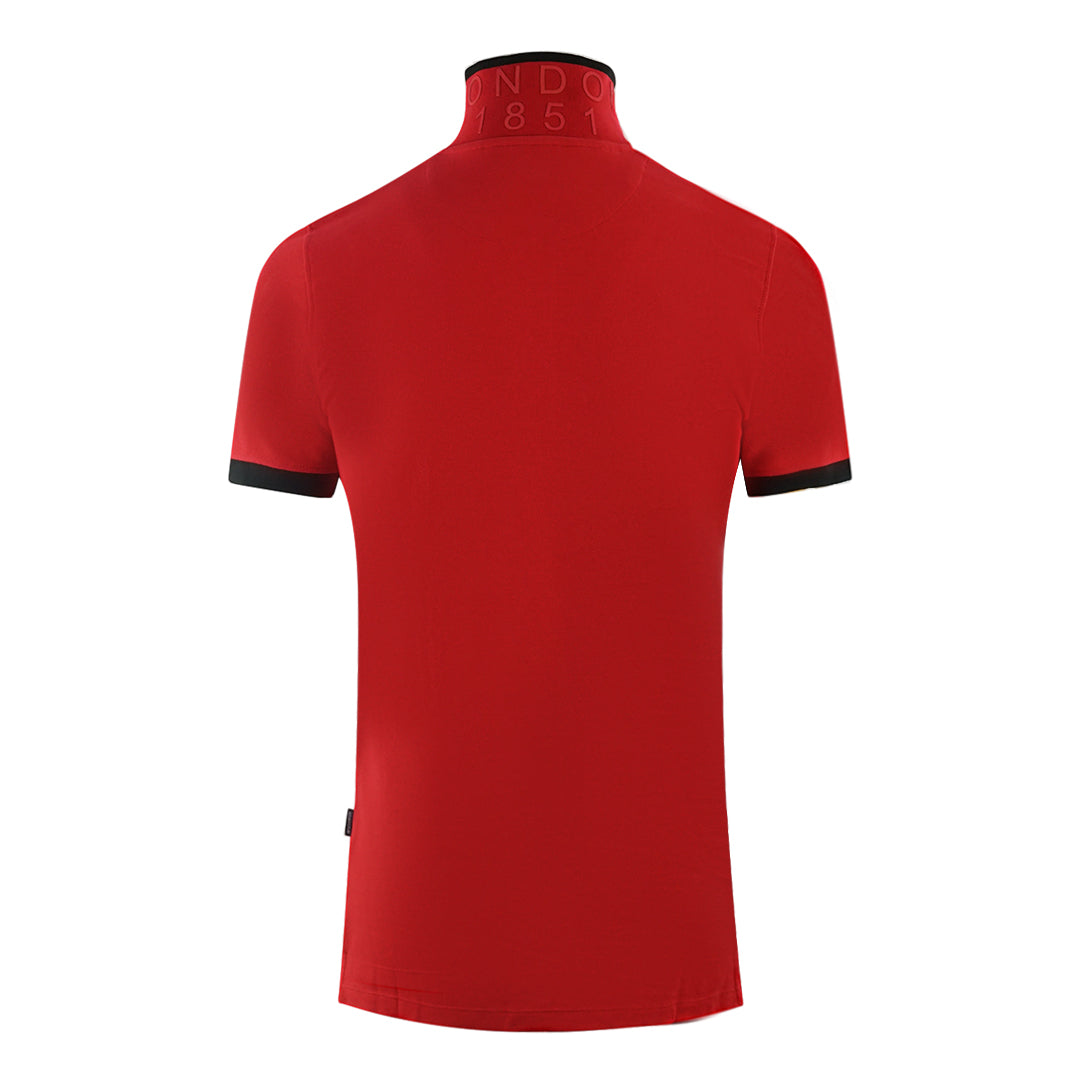 Aquascutum Mens P00323 52 Polo Shirt Red