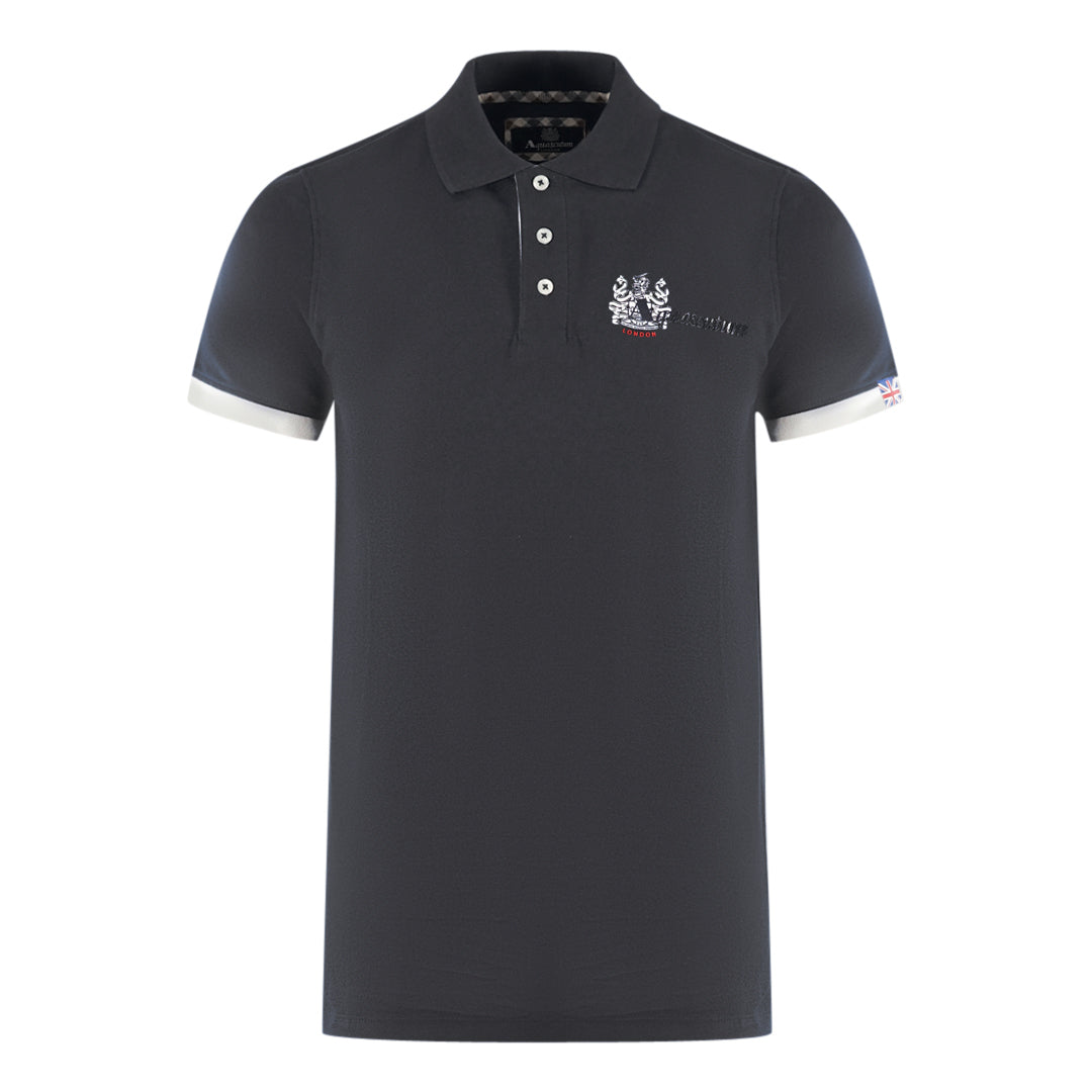 Aquascutum Mens P00523 99 Polo Shirt Black