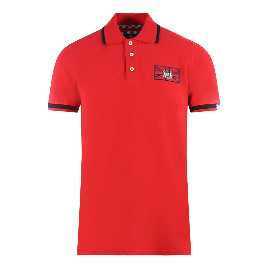 Aquascutum P00823 52 Red Polo Shirt WE ARE HAX