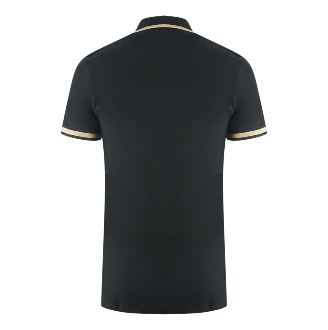 Aquascutum Mens P01023 99 Polo Shirt Black