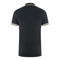 Aquascutum Mens P01023 99 Polo Shirt Black