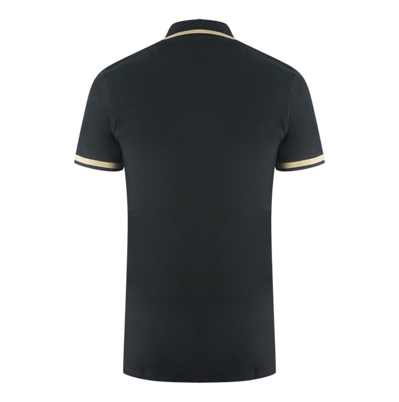 Aquascutum Mens P01023 99 Polo Shirt Black