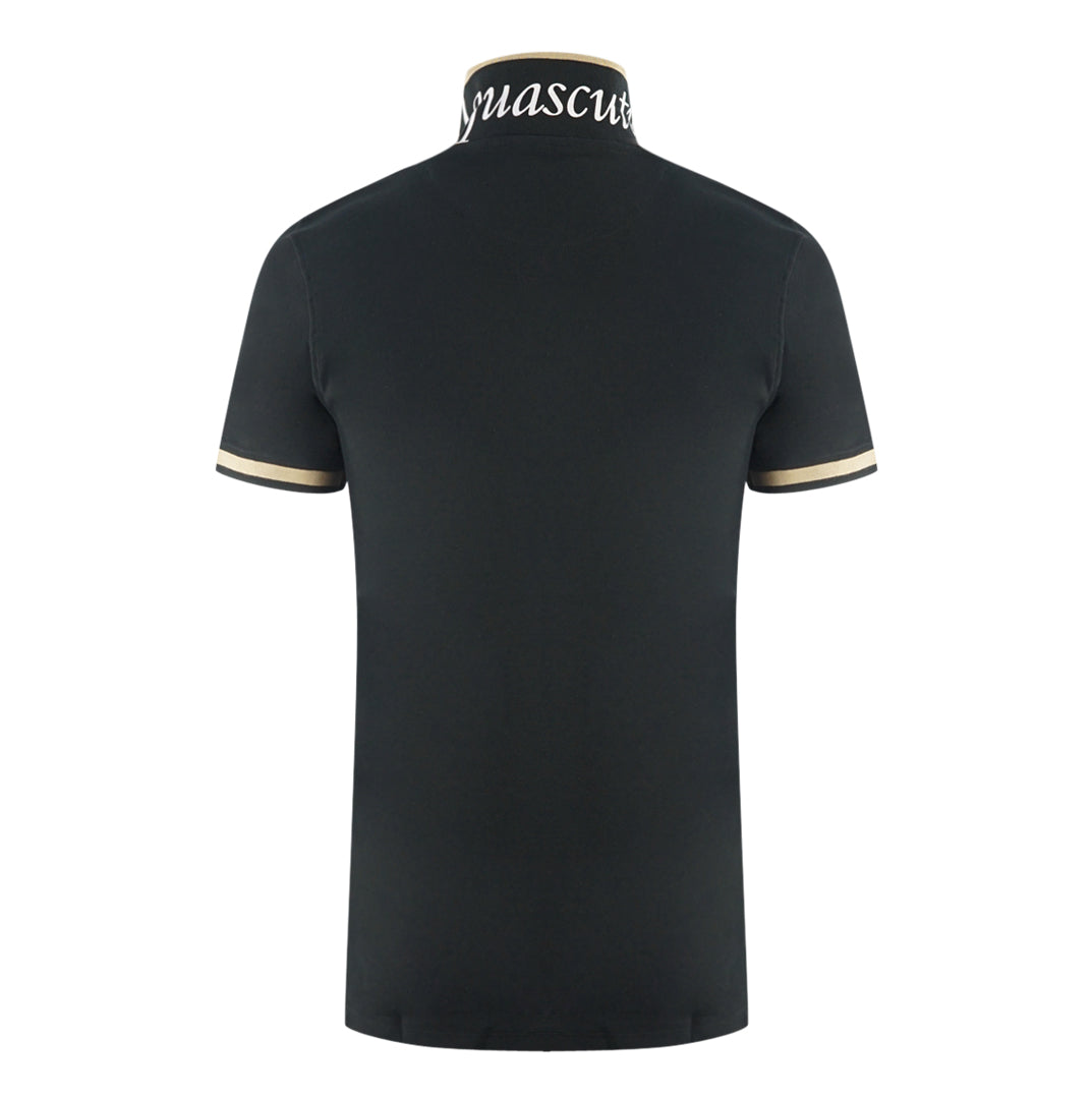 Aquascutum Mens P01023 99 Polo Shirt Black