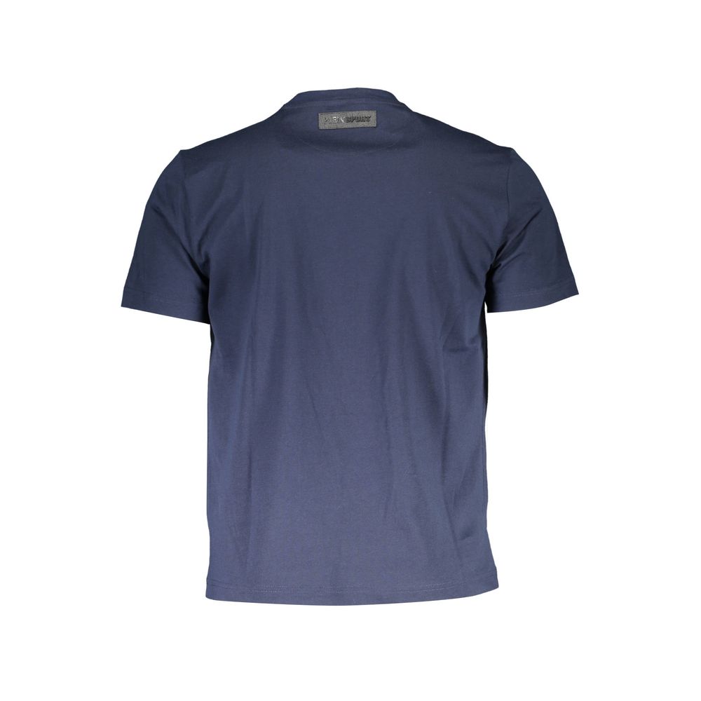 Plein Sport Electric Blue Cotton Tee with Exclusive Print