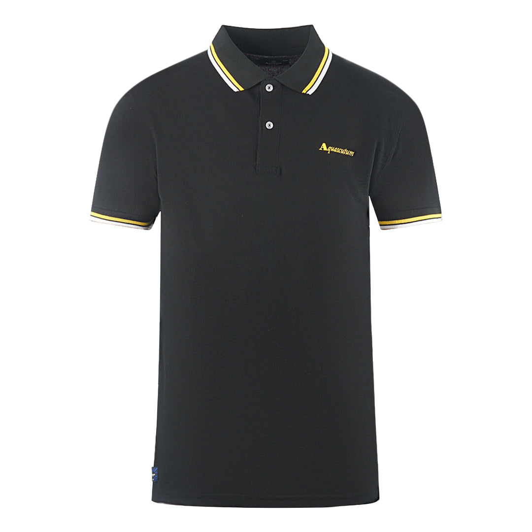 Aquascutum Mens Po002 16 Polo Shirt Black