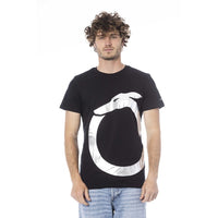 Trussardi Beachwear Black Cotton T-Shirt