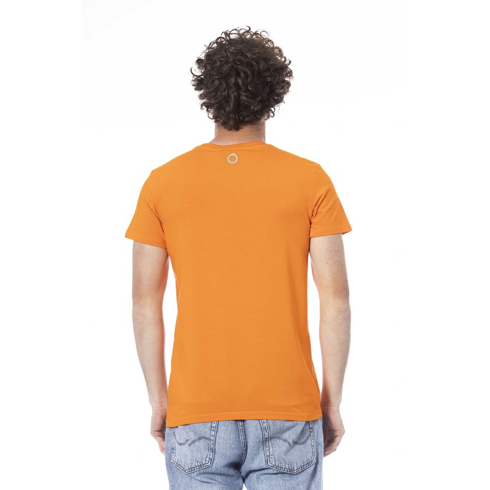 Trussardi Beachwear Orange Cotton T-Shirt