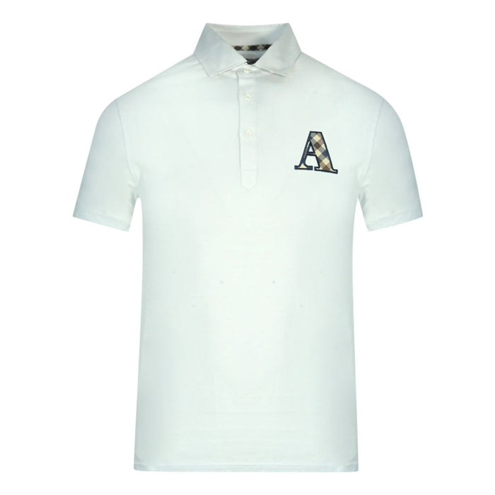 Aquascutum Mens Qmp020 01 Polo Shirt White
