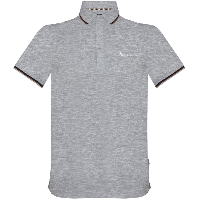 Aquascutum Mens Polo Shirt Qmp024 04 Grey
