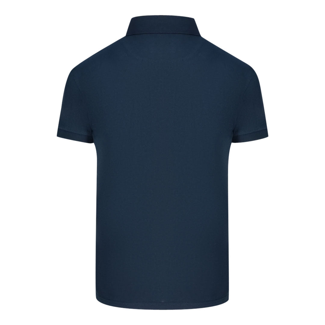 Aquascutum Mens Qmp050 85 Polo Shirt Navy