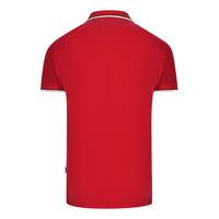 Aquascutum Mens Qmp051 52 Polo Shirt Red