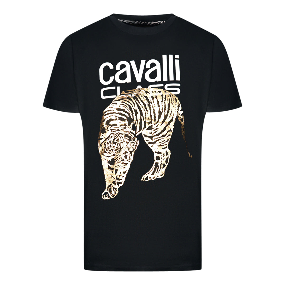 Cavalli Class QXT61I JD060 05051 Logo Black T-Shirt – WEAREHAX