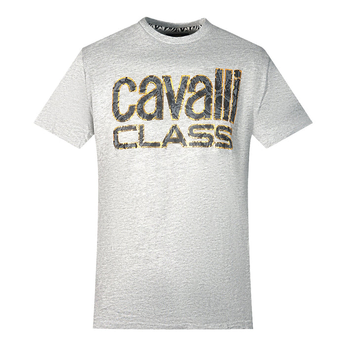 Cavalli Class Mens Qxt61Q Jd060 04965 T Shirt Grey