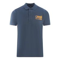 Cavalli Class Mens Polo Shirt Rxt64B Kb017 04926 Navy Blue