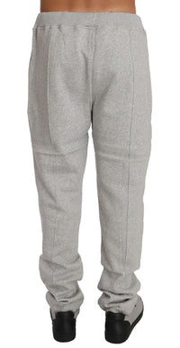 Billionaire Italian Couture Elegant Gray Italian Cotton Sweatsuit