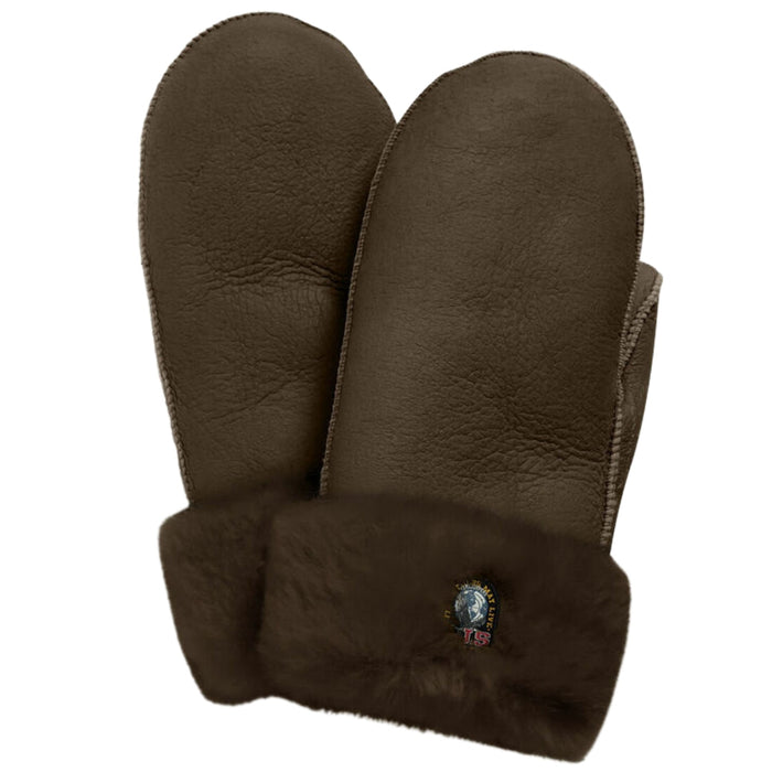 Parajumpers Mens Shearling Mittens Gloves Brown