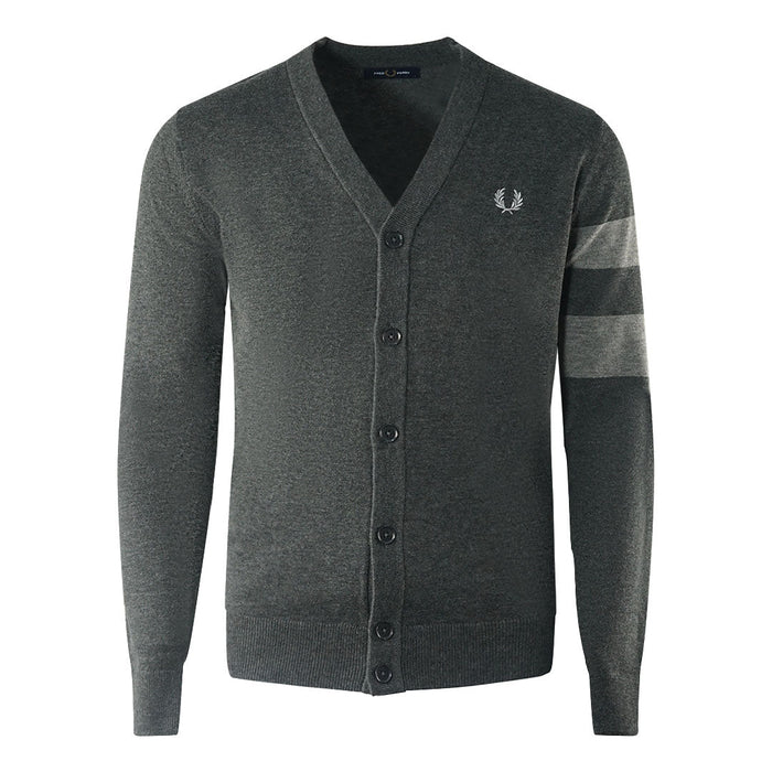 Fred Perry Mens Sk4197 829 Cardigan Grey