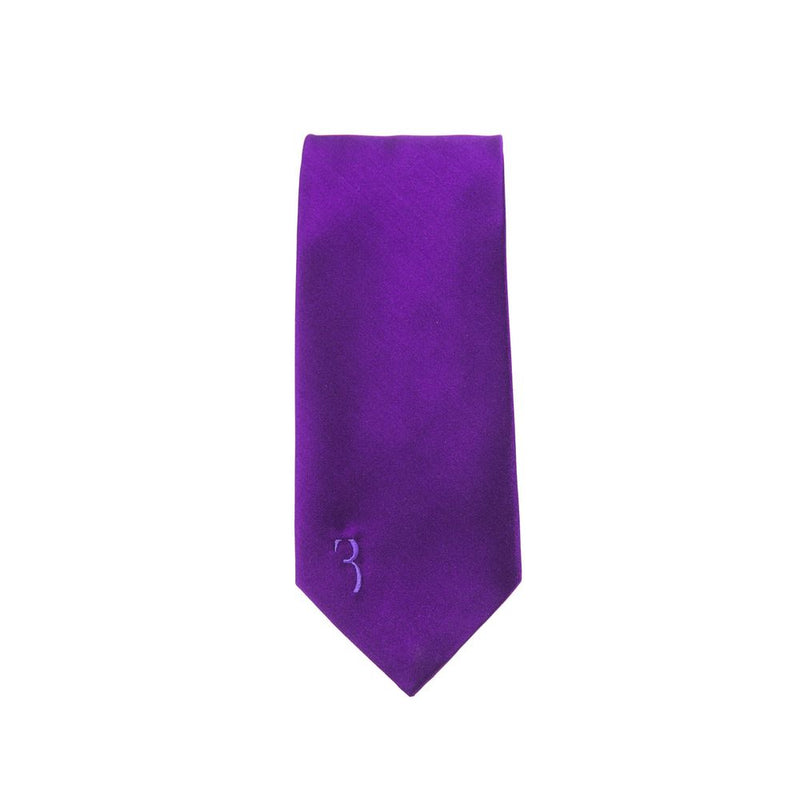 Billionaire Italian Couture Elegant Purple Embroidered Sisal Tie