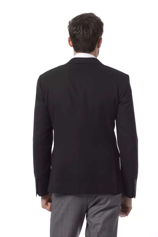 Billionaire Italian Couture Elegant Black Wool Jacket