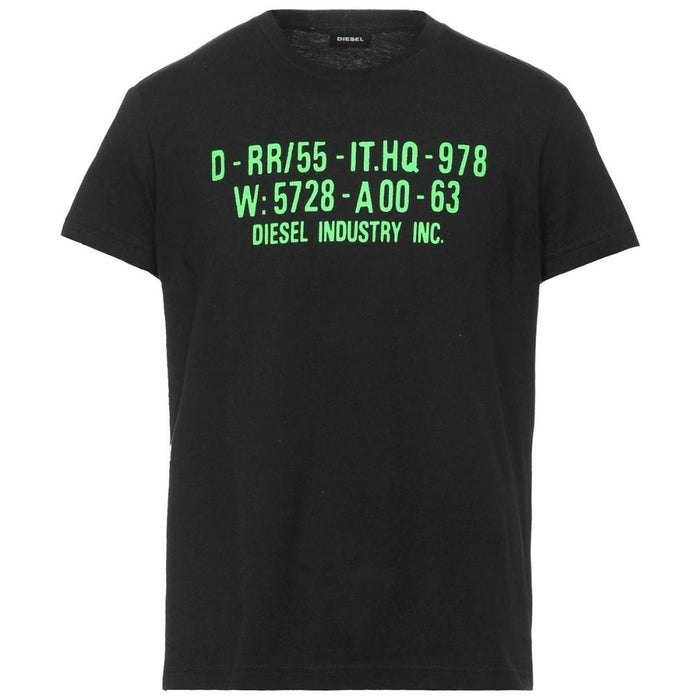 Diesel Green 978 Logo Black T-Shirt - Nova Clothing