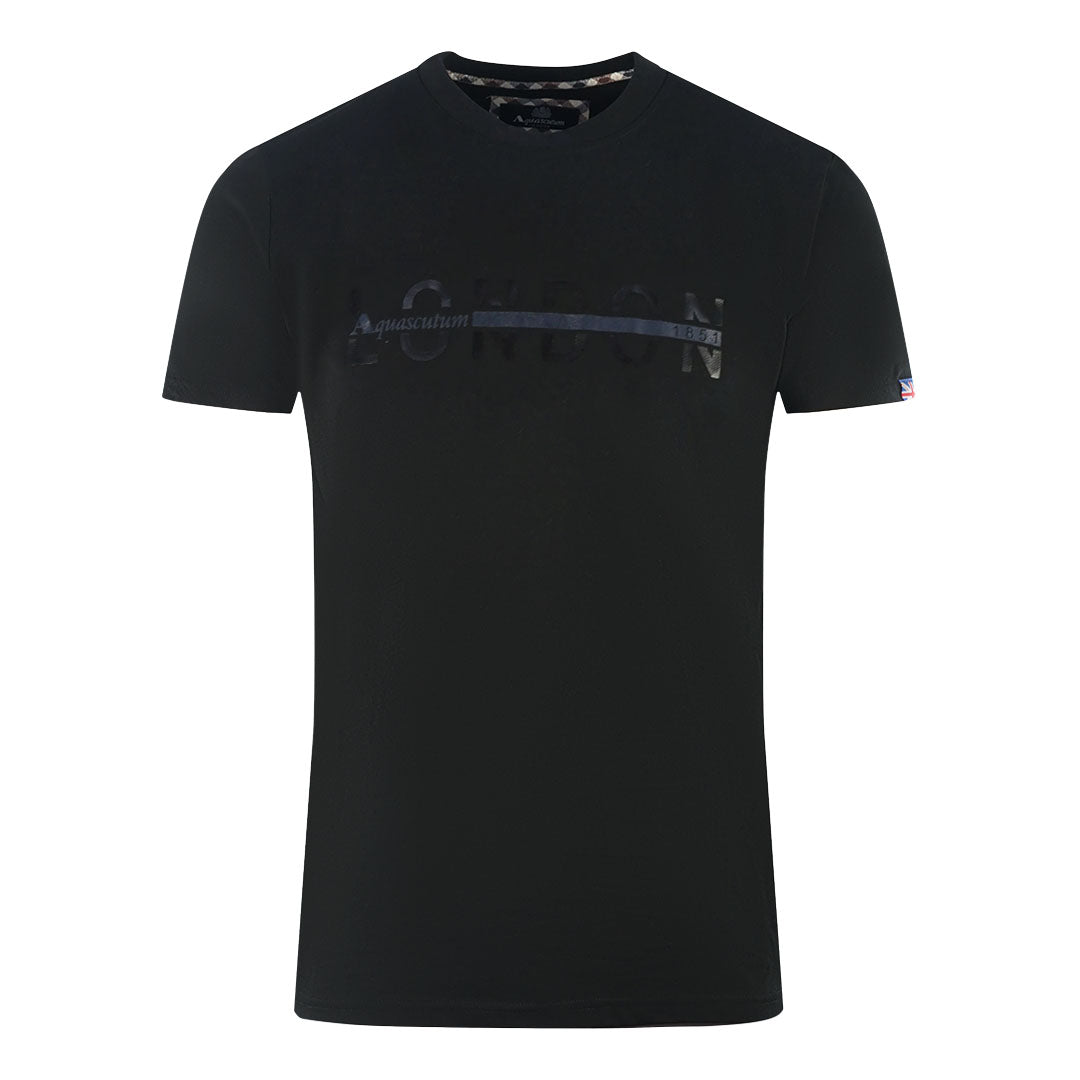 Aquascutum Mens T00423 99 T Shirt Black