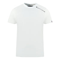 Aquascutum Shoulder Brand Logo White T-Shirt S