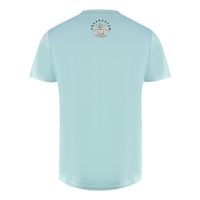 Aquascutum London Embroidered A Logo Sky Blue T-Shirt