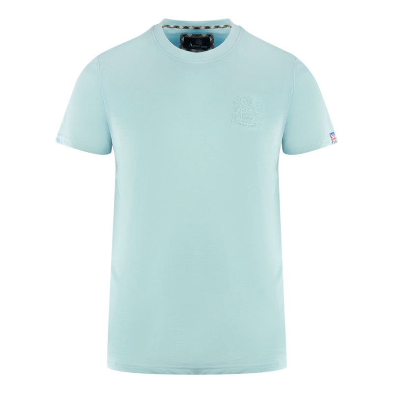 Aquascutum Mens T01023 78 T Shirt Sky Blue