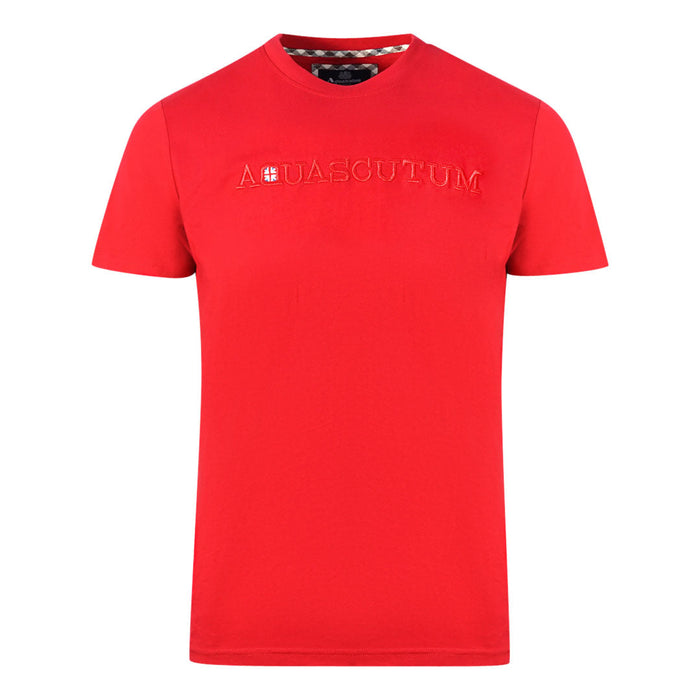 Aquascutum Mens T01123 52 T Shirt Red