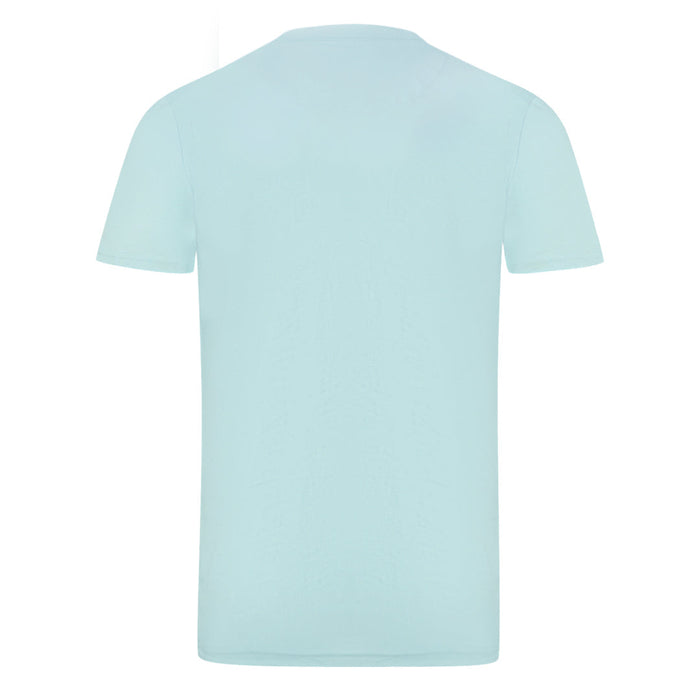 Aquascutum Brand Embossed Logo Sky Blue T-Shirt S