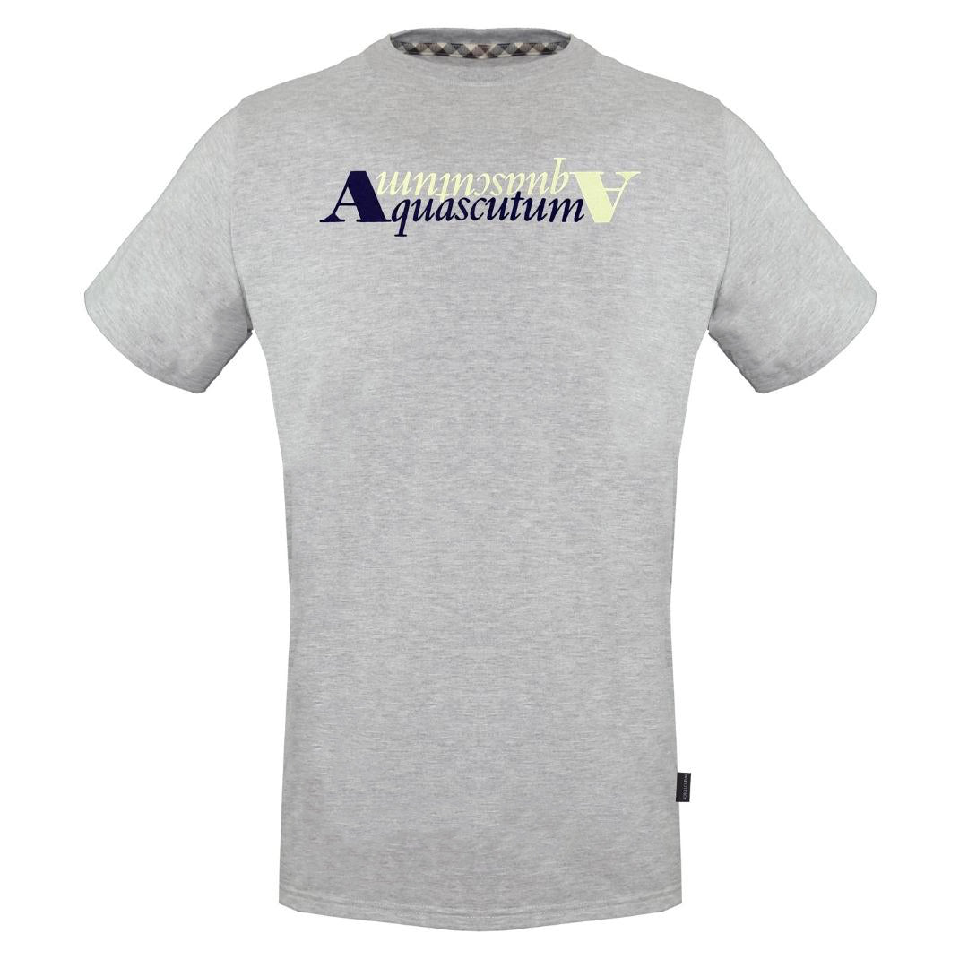 Aquascutum Reflection Logo Grey T-Shirt - Nova Clothing