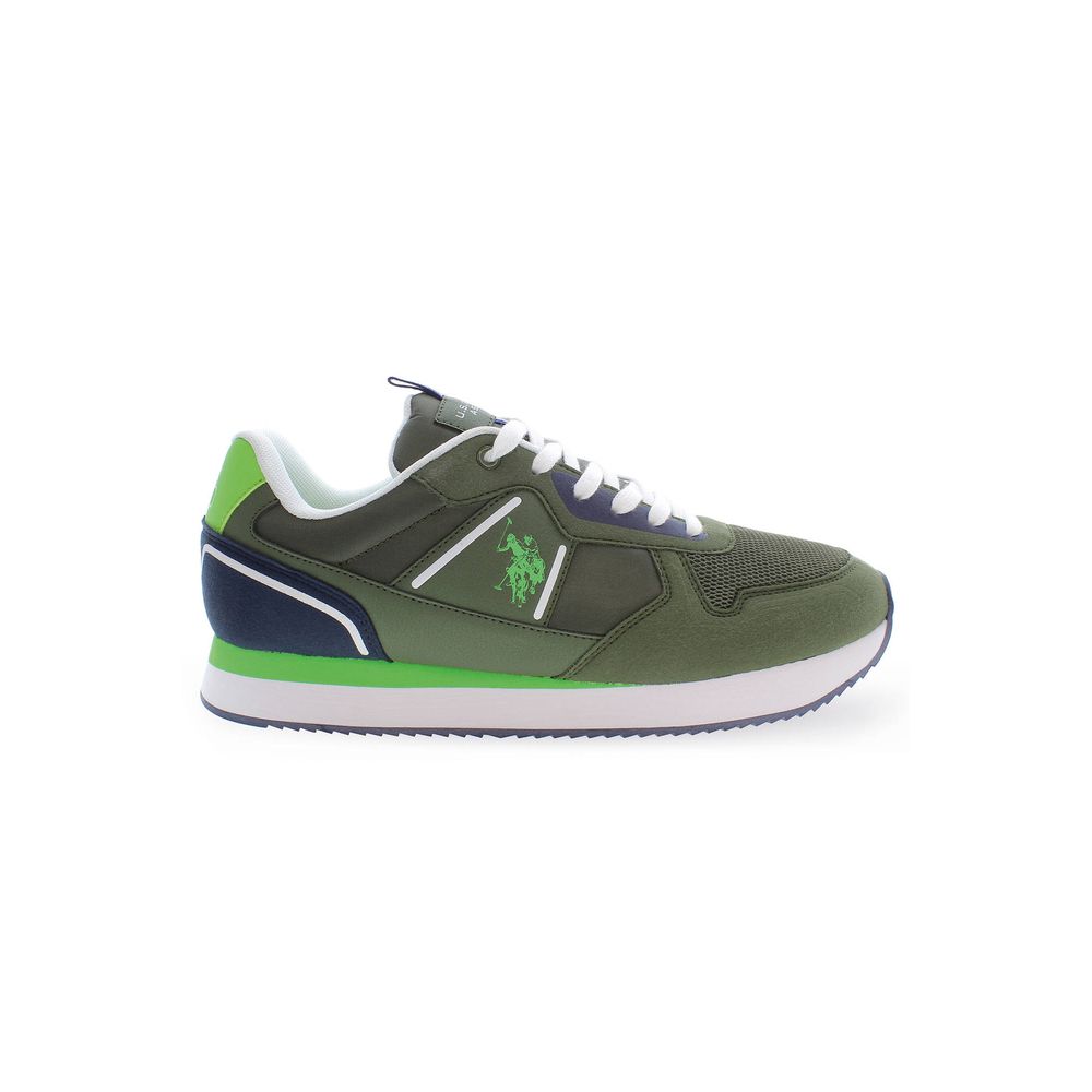 U.S. POLO ASSN. Sleek Green Sneakers with Iconic Logo Detailing