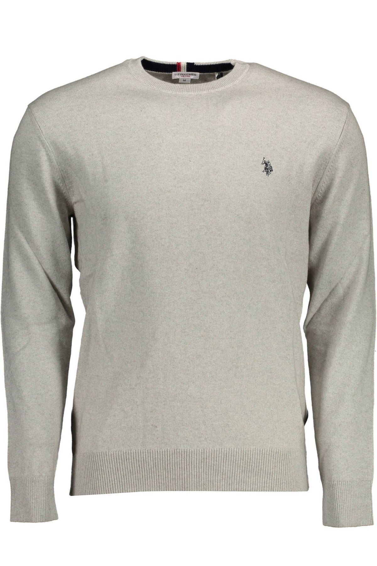 U.S. POLO ASSN. Elegant Gray Cotton-Cashmere Men's Sweater